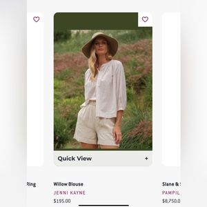 $195 Jenni Kayne Willow stripe blouse